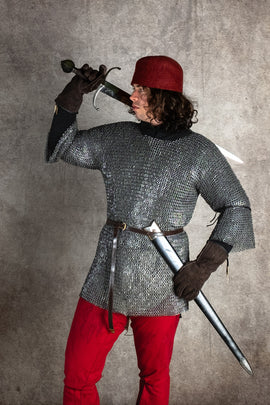 Haubergeon, mieszany, płaskie ogniwa, nity klinowe, 8 mm