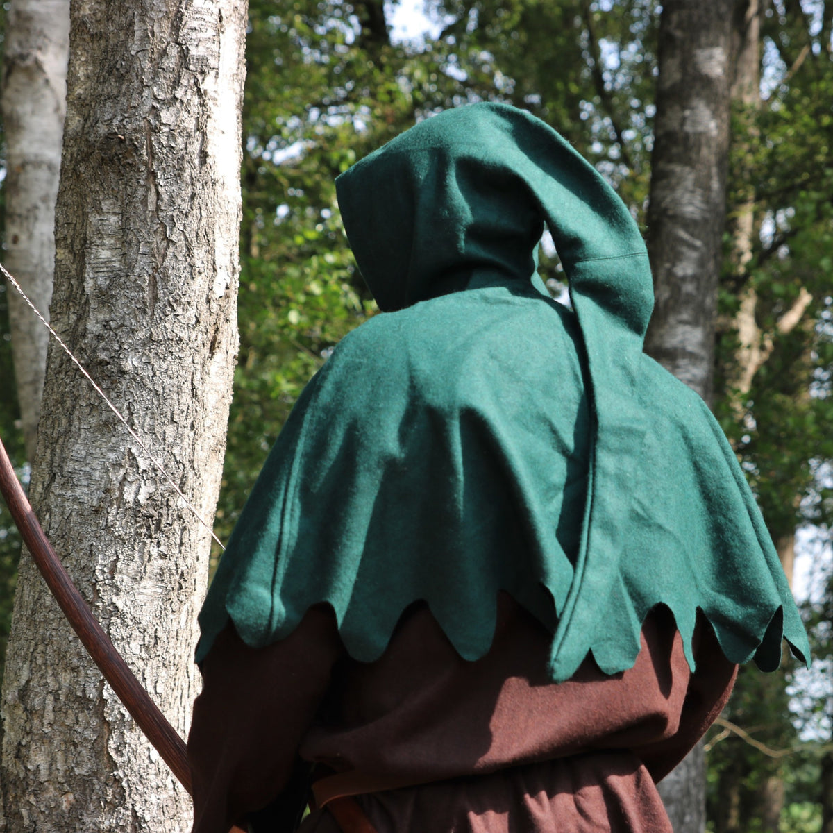 Wełniany kaptur (kaproen), zielony