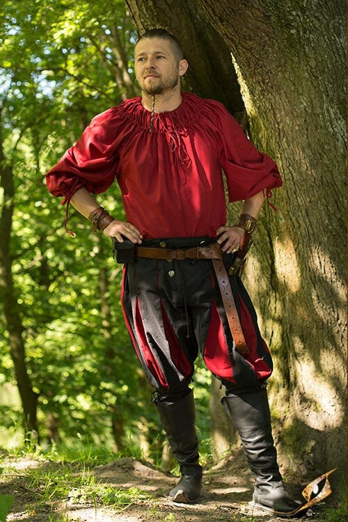 Koszula renesansowa Cosimo, czerwona