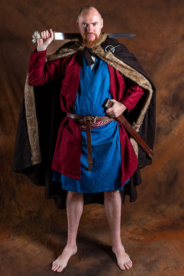 Viking cloak Fjell, brown, wool mix