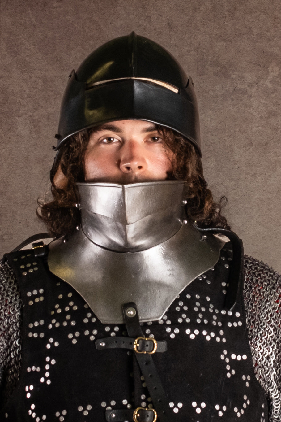 15. århundredes sallet, sort, 1,6 mm