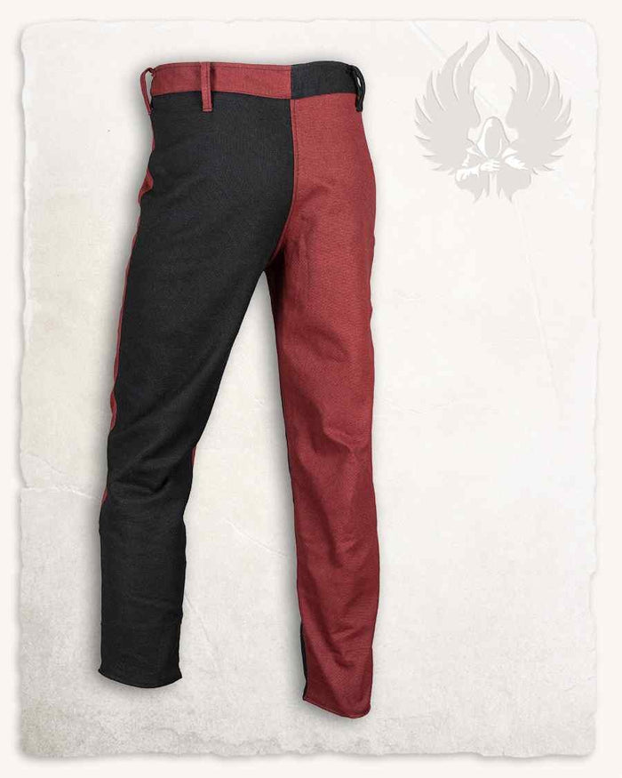 Pantalon mi-parti Gustav, noir/rouge