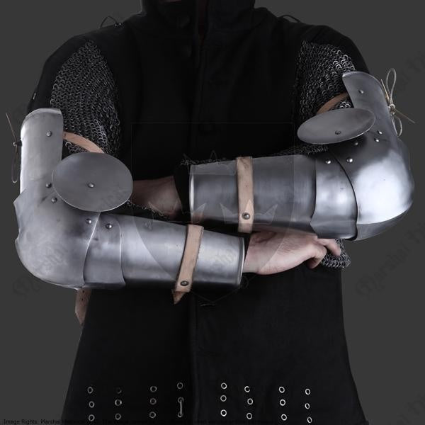 Vambraces del siglo XIV, protecciones de brazo, 1,6 mm