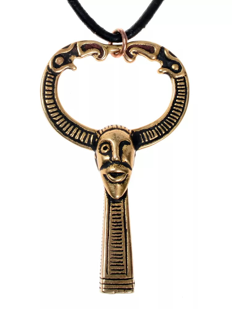 Viking Odin Amulet Zemlyanoe Ladoga, bronze