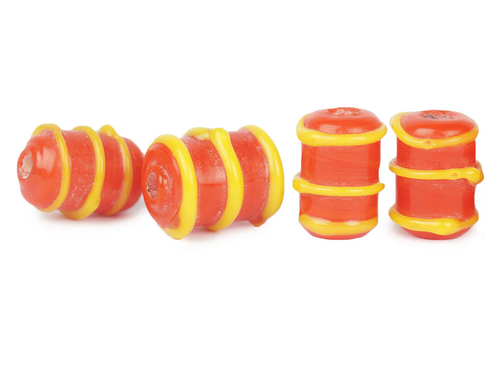 Wikinger Glasperlen Birka, rot, 5 Stück