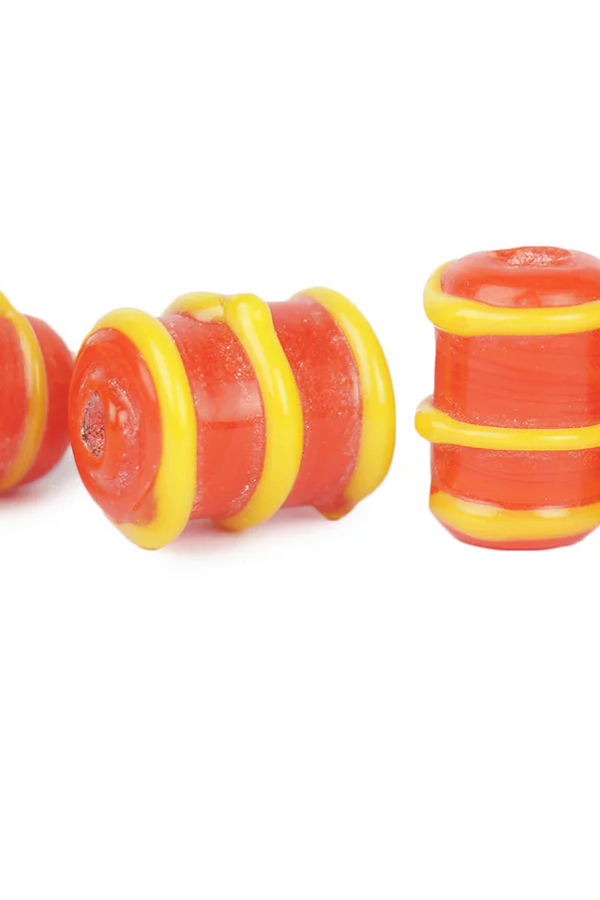 Viking glass beads, Birka, red, 5 pieces