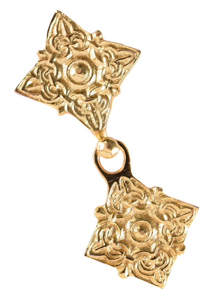 Todelt vikingebroche, messing