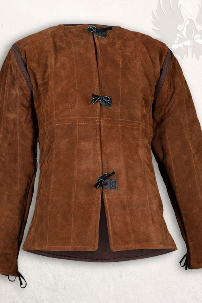 15th century arming doublet Aulber, suede, light brown