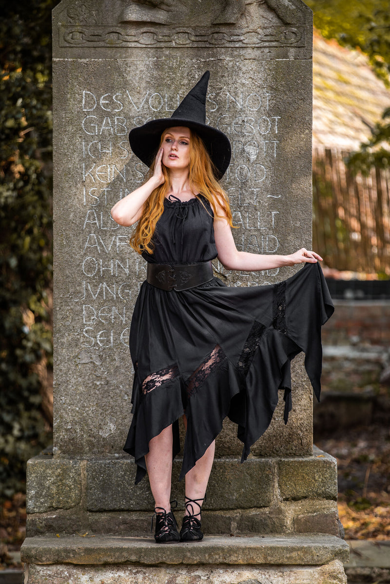 Falda de bruja Selena, negra