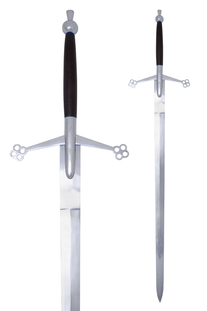 Claymore escocesa con pomo redondo, semi-afilada