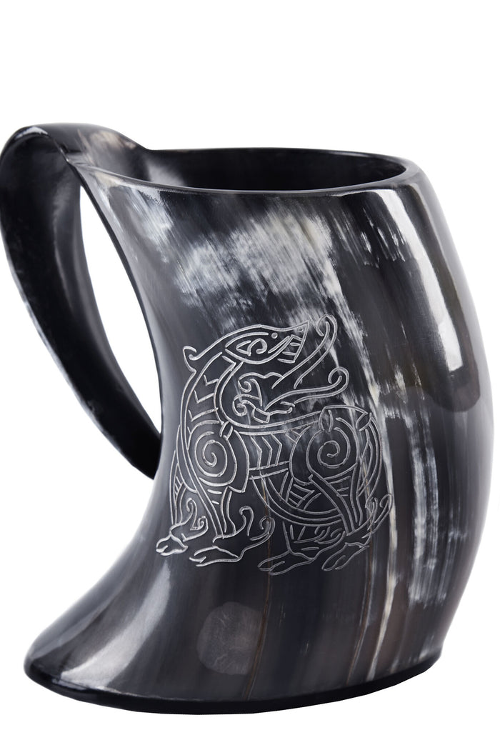 Horn cup, dragon, 650-1000 ml