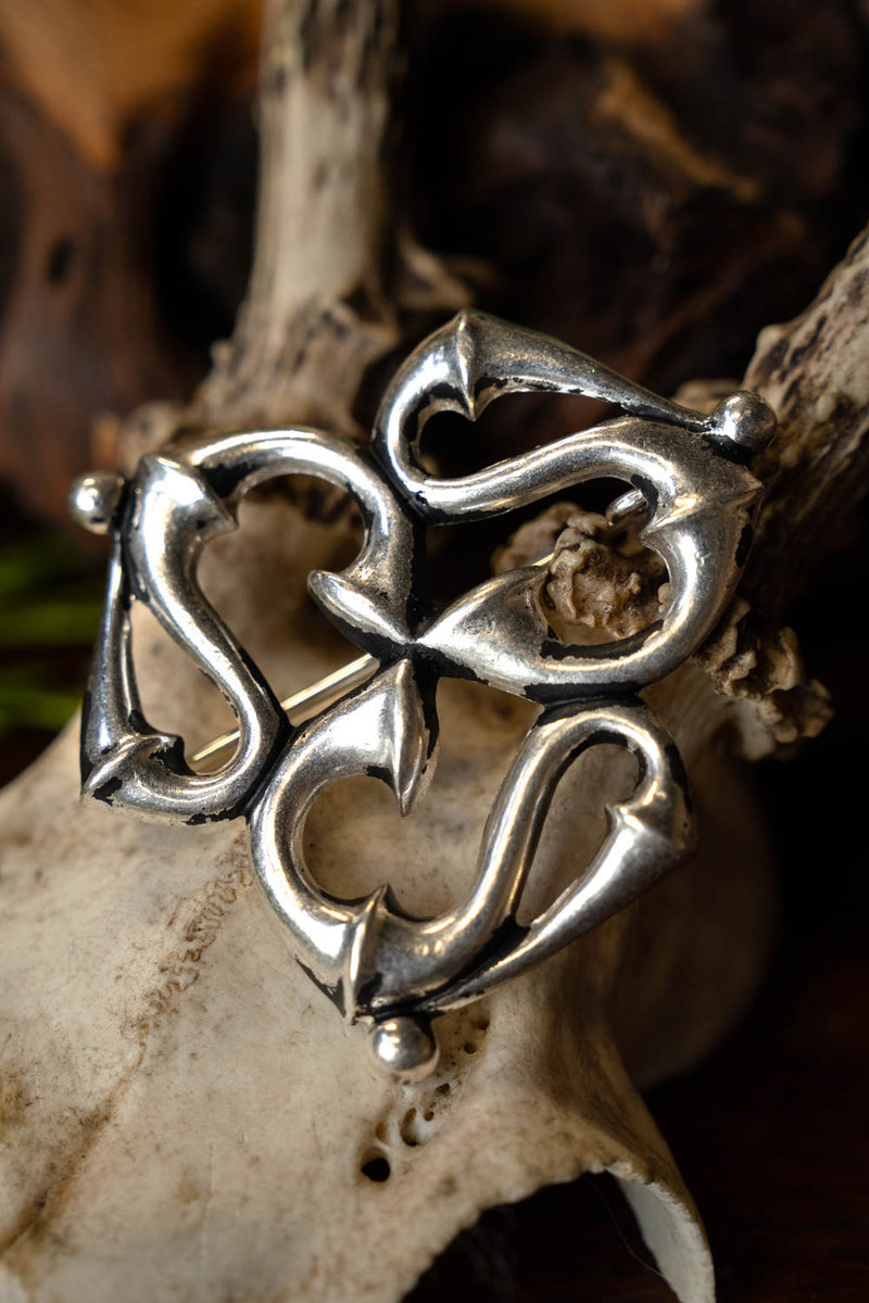 Römische Trompetenfibel, versilberte Bronze