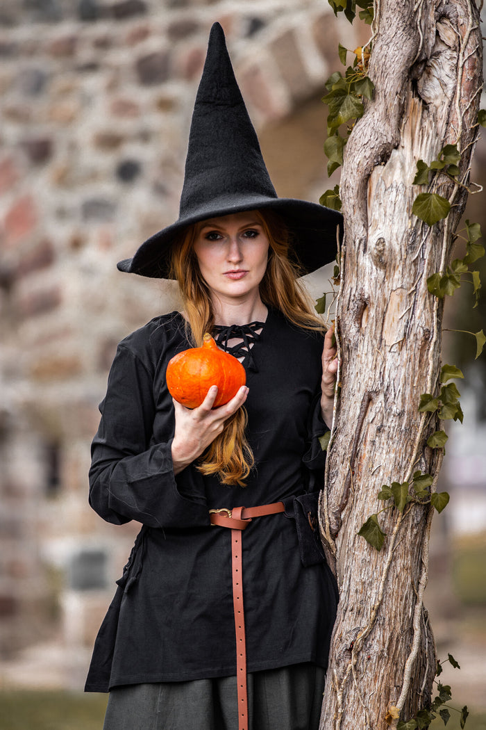 Häxhatt, svart, ullfilt