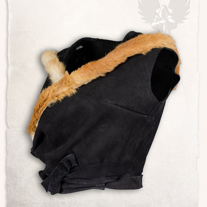 Leder top Jetta, zwart