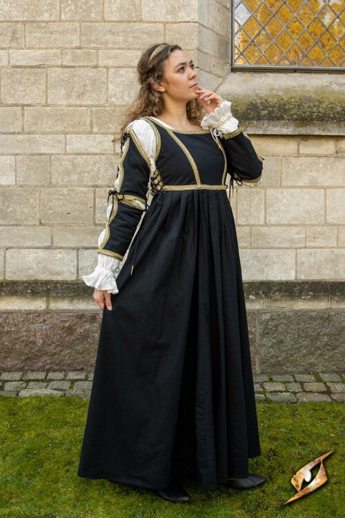 Gamurra italiana, finales del siglo XV, negra