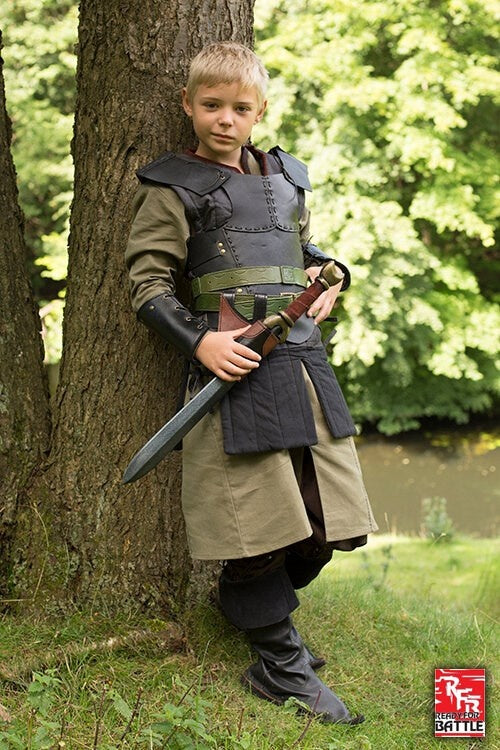 RFB läderbröstpansar, storlek S, svart