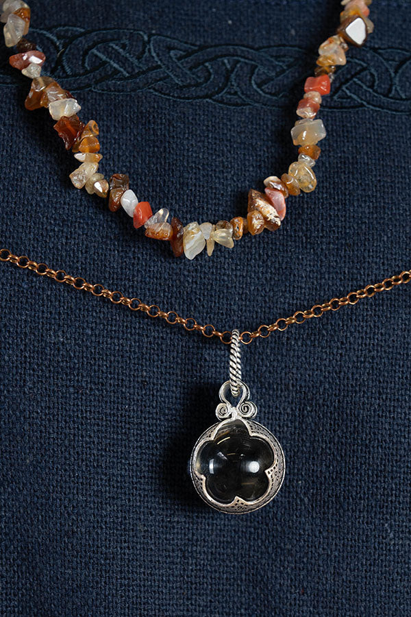 Wikiński kryształ górski Gotland, rozmiar L, posrebrzany brąz