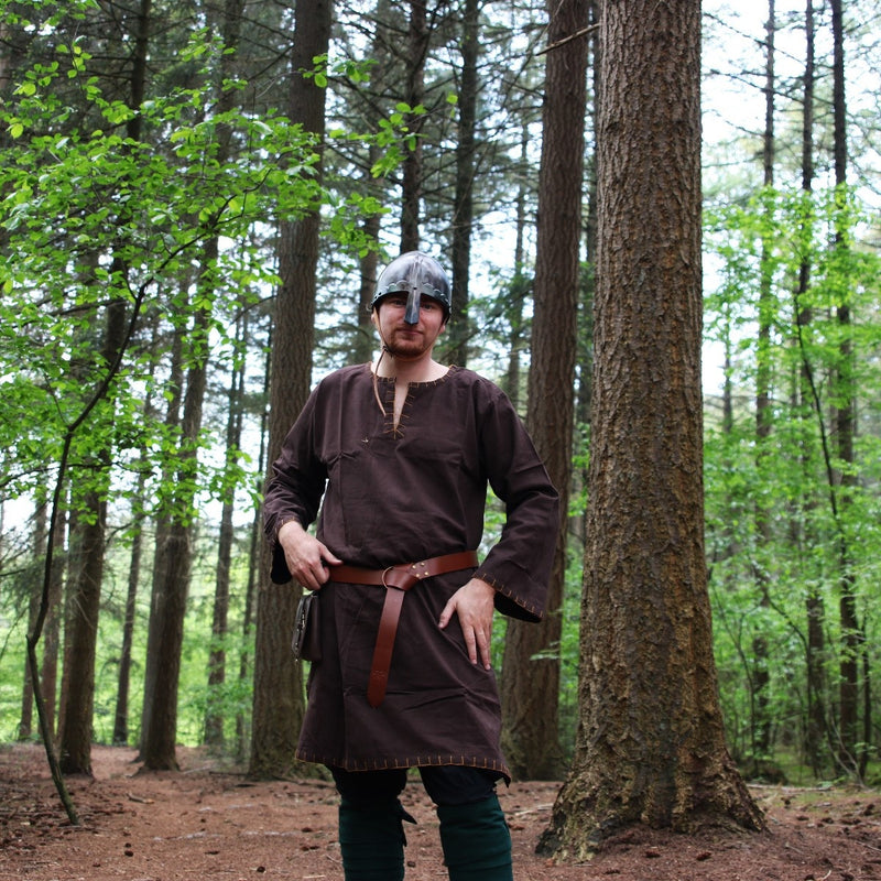 Tunic with authentic lining, dark brown