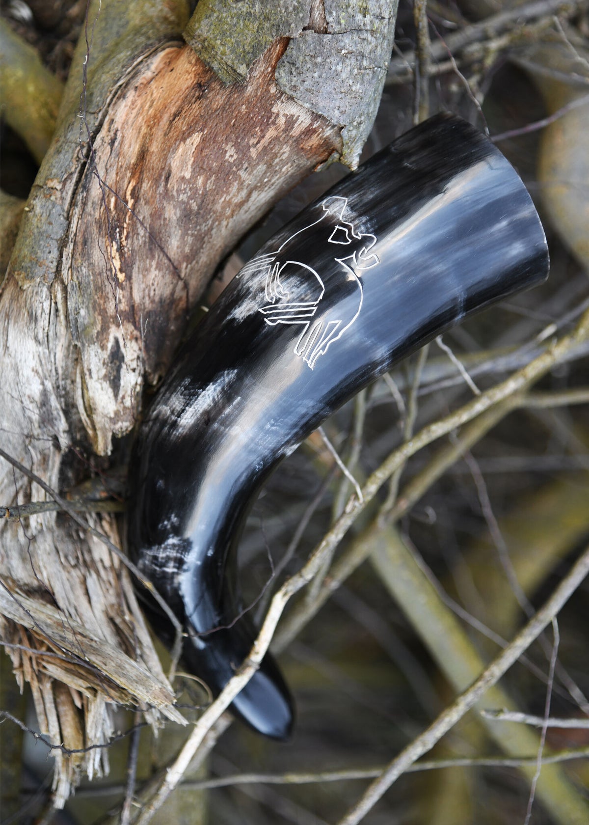 Drinking horn, Odin with Sleipnir, 200-300 ml