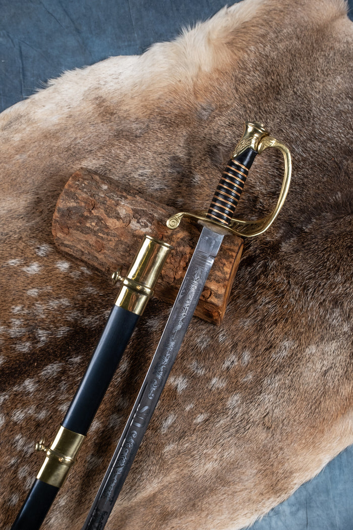 Sable modelo 1850 de oficiales de estado mayor y campo de EE. UU., semi-afilado