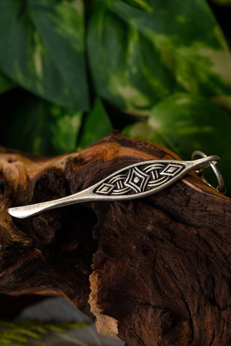 Limpiador de uñas vikingo Birka tumba 660, plateado