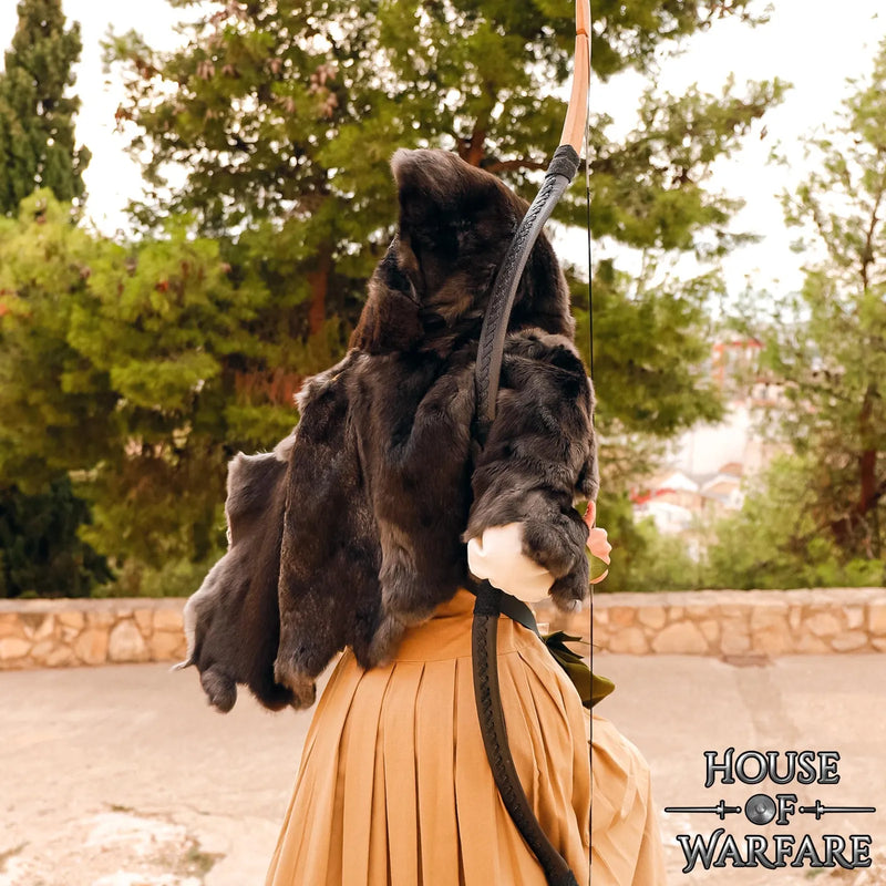 Mantello in pelliccia marrone