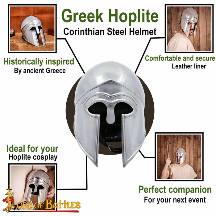 Greek hoplite helmet, 1-1.2 mm