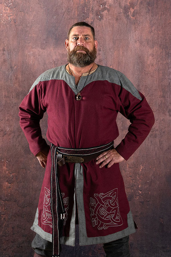 Embroidered Norgaard tunic, red