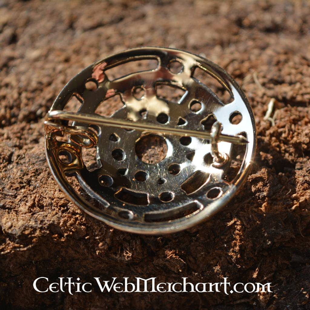 Brązowa wikińska brosza, mosiądz