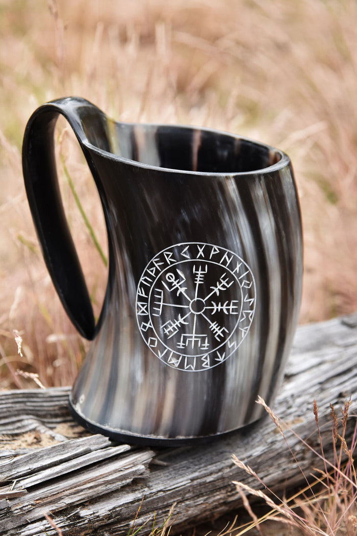 Horn cup, Vegvisir, 650-1000 ml