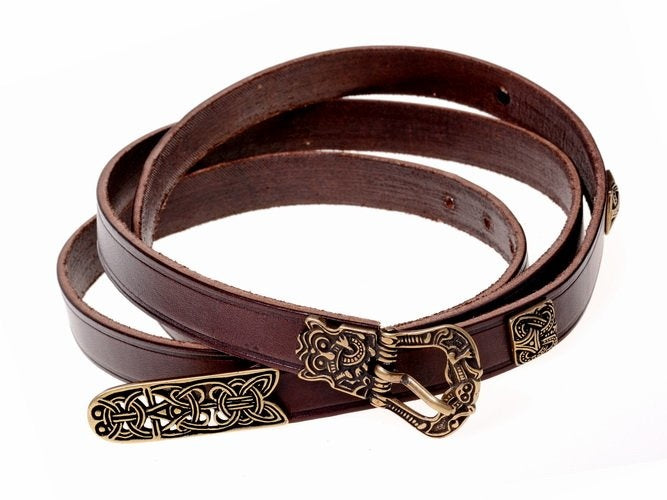 Birka Gürtel Deluxe, braun, versilbert