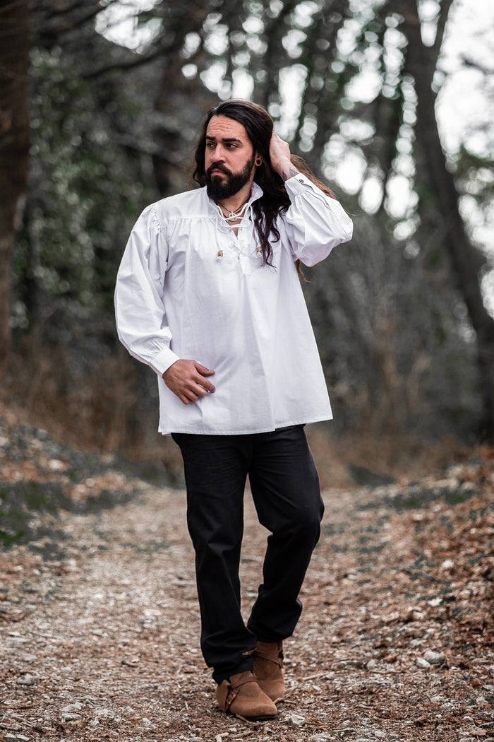 Chemise médiévale, blanc