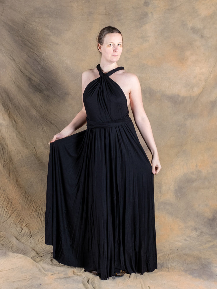 Gudinneklänning Afrodite, svart