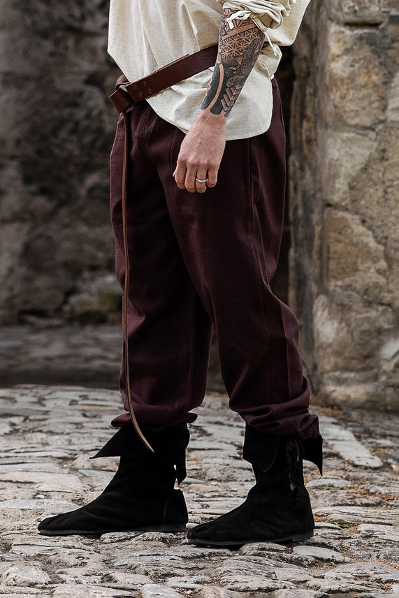 Spodnie bawełniane, brązowe