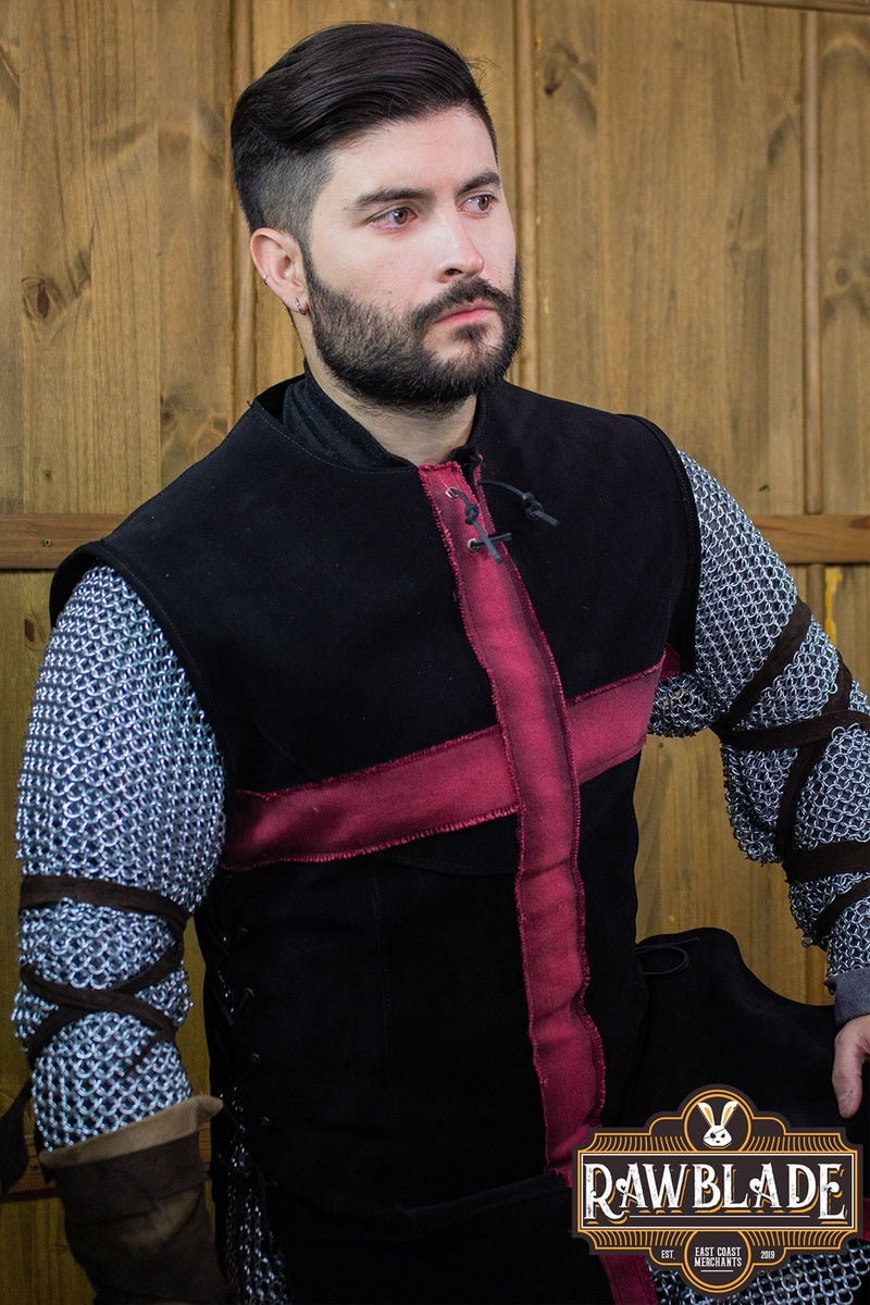 Tabardo cruzado – negro/rojo