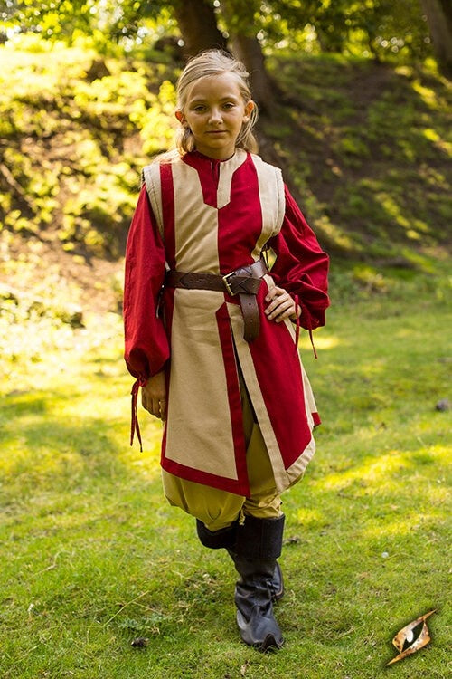 Wapenrok Geoffrey, beżowo-czerwony