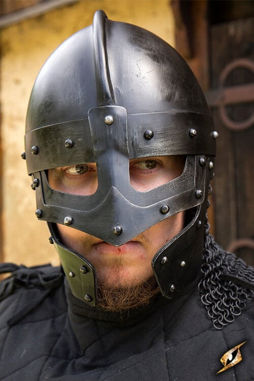 Viking LARP helm Egil, gebronsd, 1-1.2 mm