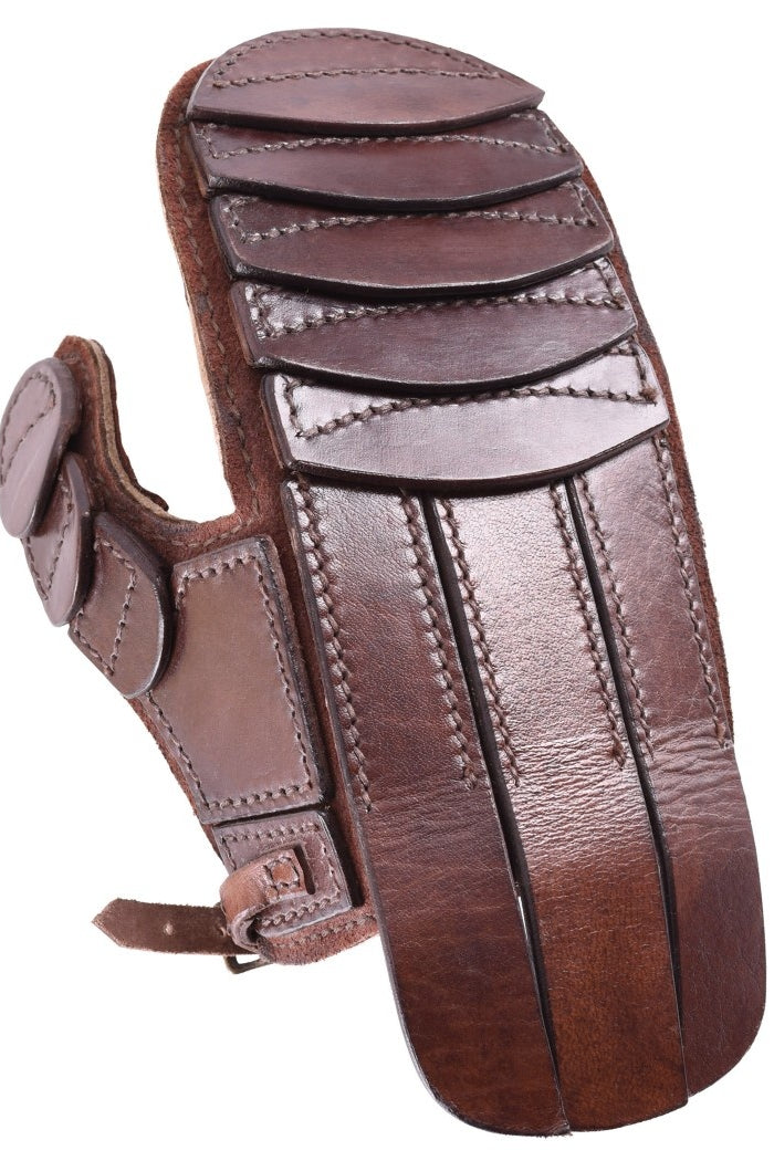 Full contact leather glove, right hand