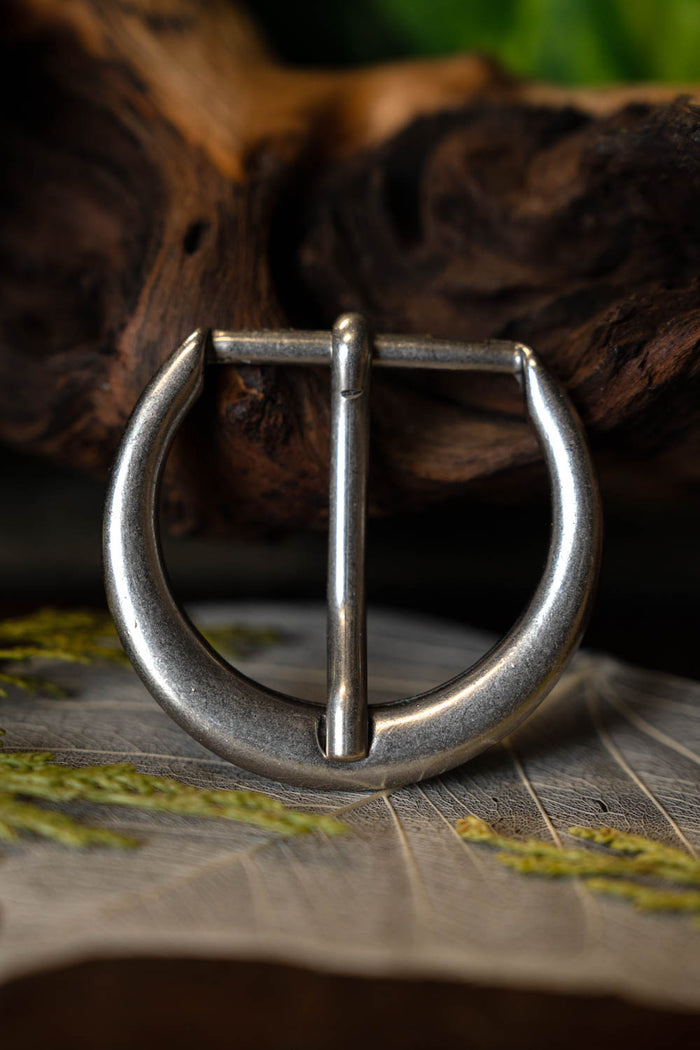 Belt buckle, 16th century, silvered zamak