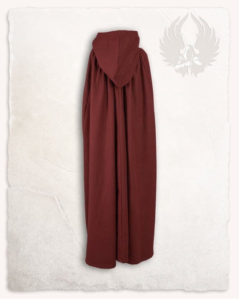 Medieval cloak Harun, burgundy red