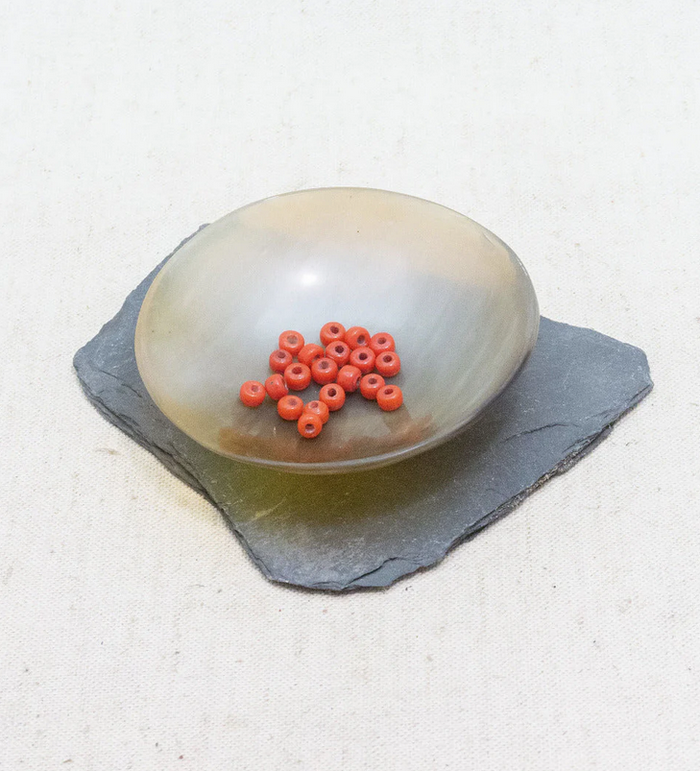 Glass beads, 10 pcs, red