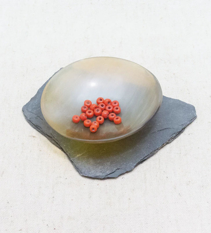 Glass beads, 10 pcs, red