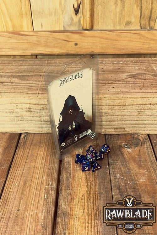 Dice bag met set dobbelstenen Warlock