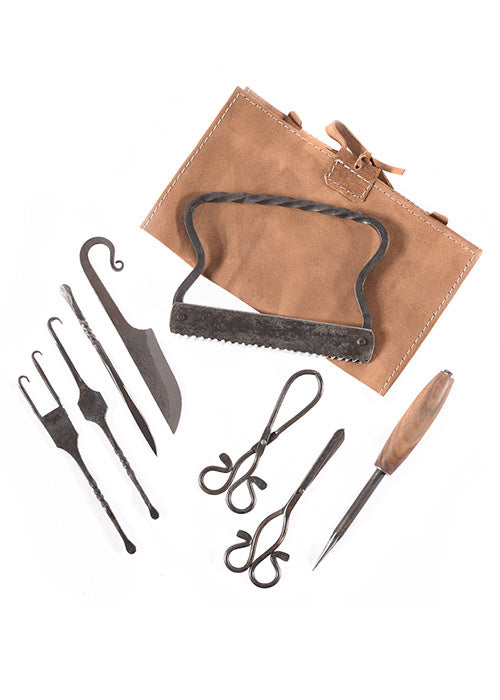 Surgery set, 8 pieces, with case