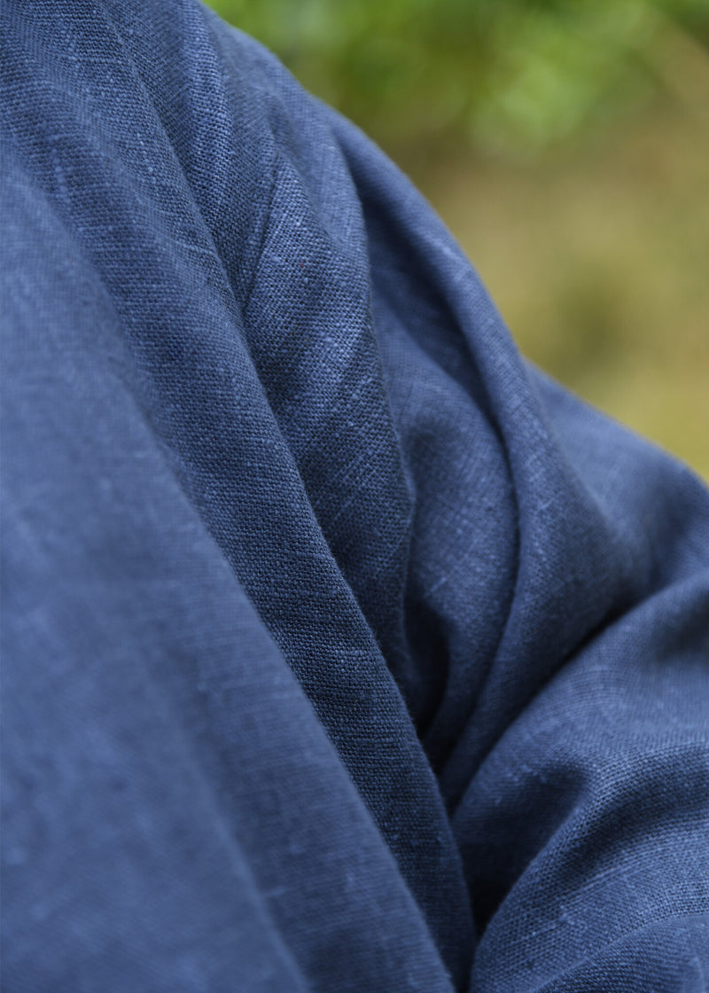 Middelalderlig hør-tunika, blå