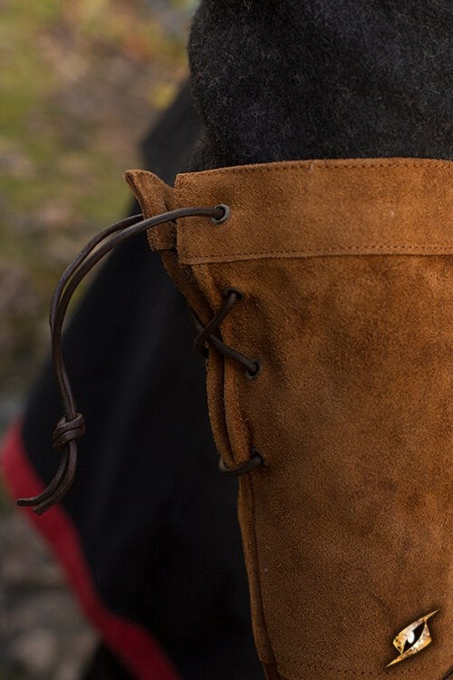 Stridshandskar, mocka, brun