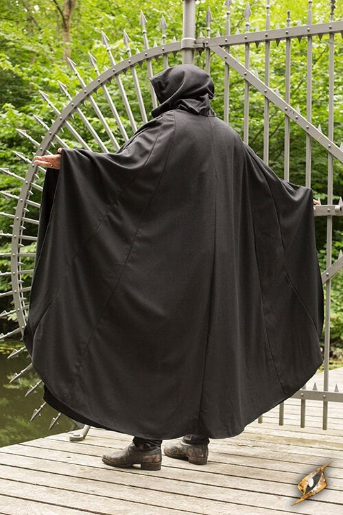 Resmantel, svart, ullmix