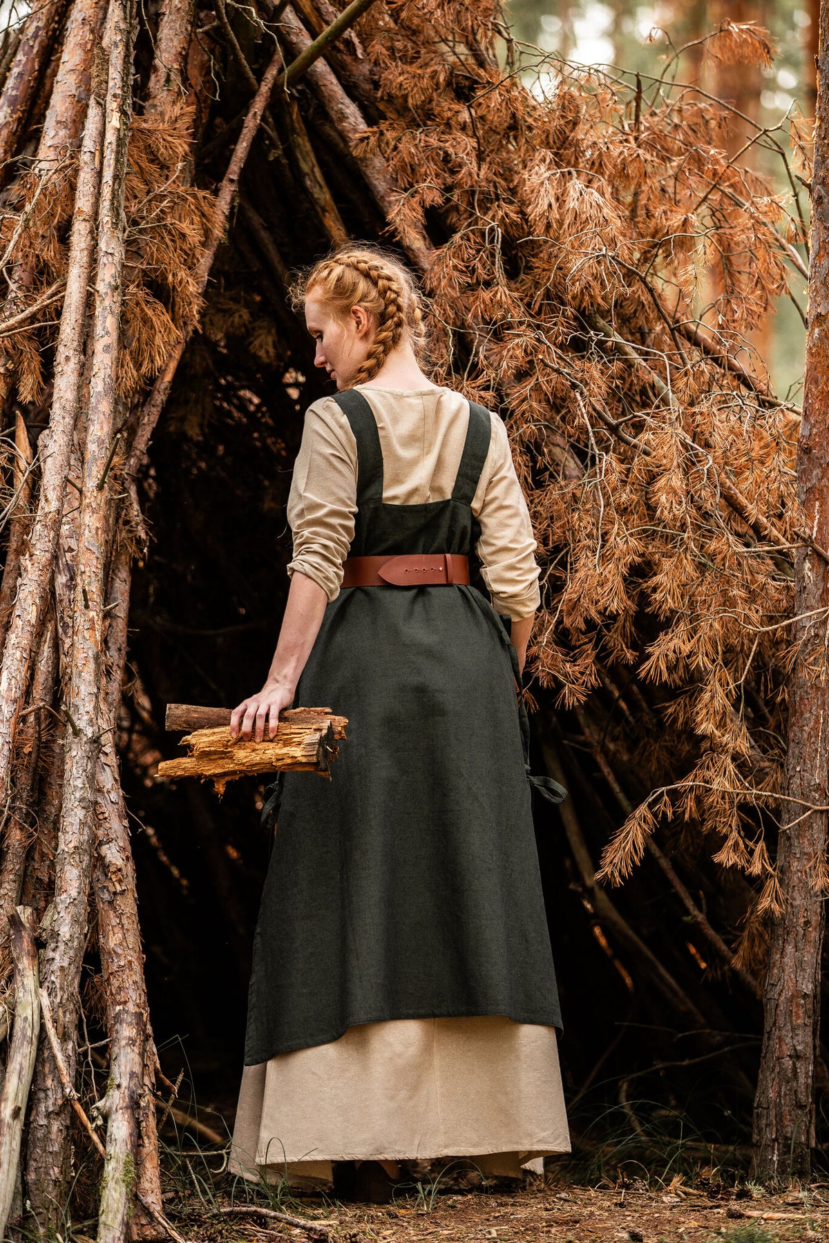 Hætte-kjortel Birka, grøn