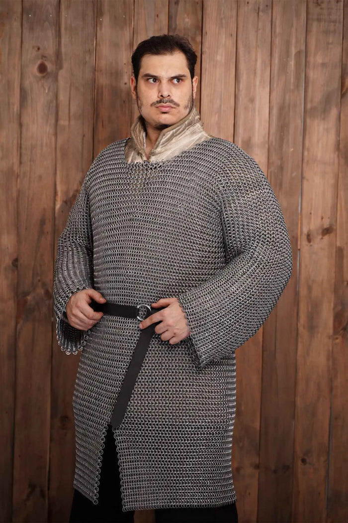 Hauberk with split, aluminum & rubber 10 mm