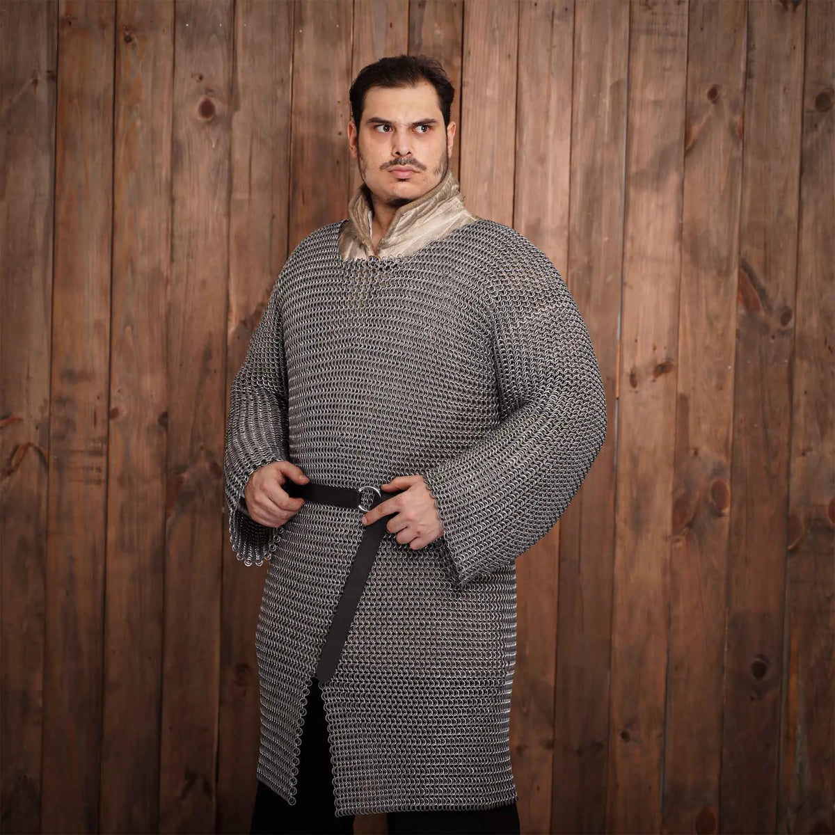 Hauberk med slids, aluminium og gummi, 10 mm